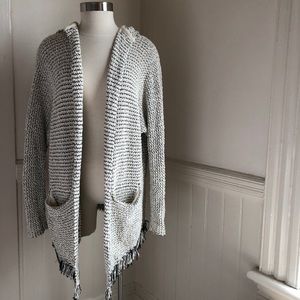 Free people hooded fringed cardigan size